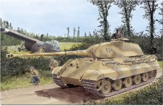 Platts Dragon Вторая мировая война немецкая армия King Tiger Porsche башня пластиковая модель DR7231 1/72 Sd.Kfz.182