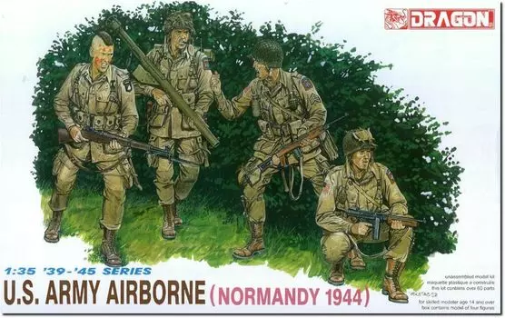 Platts Dragon WW2 Американские воздушно-десантные войска Нормандия 1944 Пластиковая модель DR6010 1/35 (Человек/Животное)