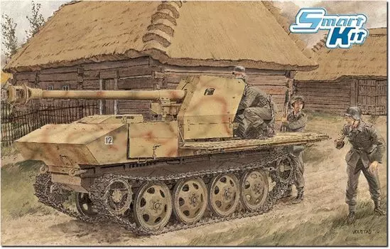Platts Dragon WW2 Германия оснащена дульным тормозом RSO Magic Printed, в комплект входит пластиковая модель класса люкс DR6640SP 1/35 7,5 см PaK40/4
