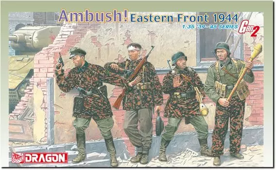 Platts Dragon WW2 Немецкий панцергренадерский танк «Сюрприз», Восточный фронт, 1944 г., 2-е поколение, набор из 4 фигурок, пластиковая модель DR6333 1/35, атака! (человек)