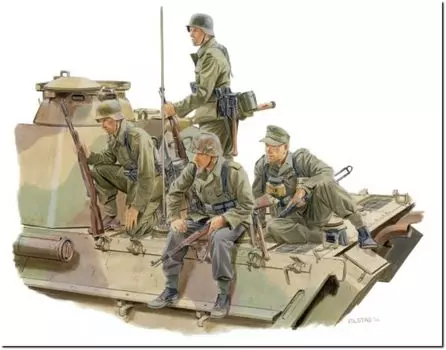 Platts Dragon WW2 немецкий танкист набор Лотарингия 1944 пластиковая модель DR6156 1/35 (Человек/Животное)