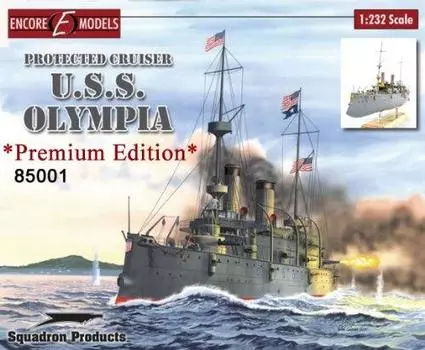 Platts Encore Models Защищенный крейсер ВМС США Olympia SP EC85001 Пластиковая модель 1/232