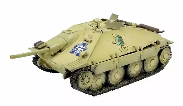 Platts Girls Panzer Final Chapter Tank Kai Team Battle Damage Decal Included Scale Plastic Model & 38(t) (Hetzer Specification) Kame-san 1/72