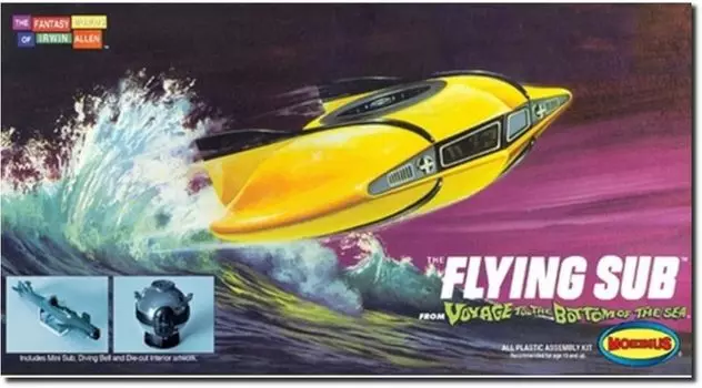 Platts Mobius Model Атомная подводная лодка Seaview Flying Sub Mini Set Пластиковая модель MOE101 1/128