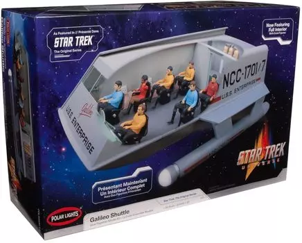 Platts Polar Lights Star Trek Space Operation Galileo Shuttle с внутренними деталями Масштабная пластиковая модель POL995 1/32