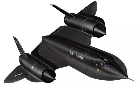 Platts ВВС США высотный стратегический разведывательный самолет Blackbird Пластиковая модель 1/144 SR-71A AE144-6 чёрный