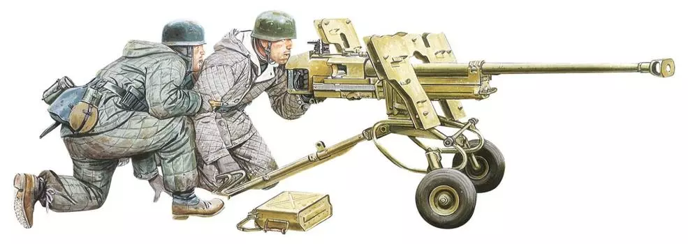 Platz 135 Тяжелая противотанковая пушка немецкой армии 2,8 см sPzB41 Gerlich времен Второй мировой войны и пластиковая модель Fallschirmjager DR6056