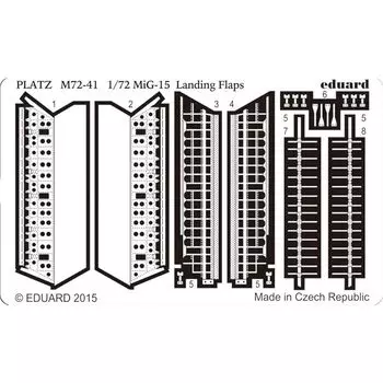 platz 1/72 МиГ-15 для УТИ (тип сиденья два) Фототравление (основной закрылок)
