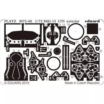 platz 1/72 МиГ-15 для УТИ (тип сиденья два) Гравированные части (для экстерьера)