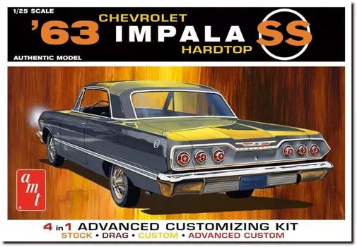 Platz AMT 1963 Chevy Impala SS Пластиковая модель AMT1149 1/25 (Машина)
