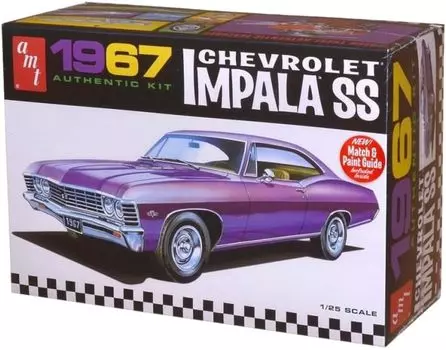 Platz AMT 1967 Chevy Impala SS Пластиковая модель AMT981 1/25