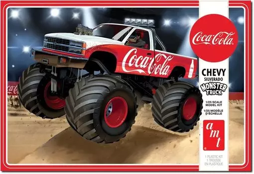 Platz AMT 1988 Chevy Silverado Monster Truck Пластиковая модель AMT1184 1/25 Coca-Cola