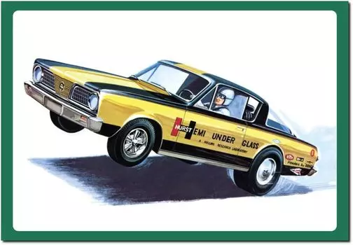 Platz AMT Primus Barracuda 1966 HEMI под стеклом Пластиковая модель AMT1153 1/25 (Машина)