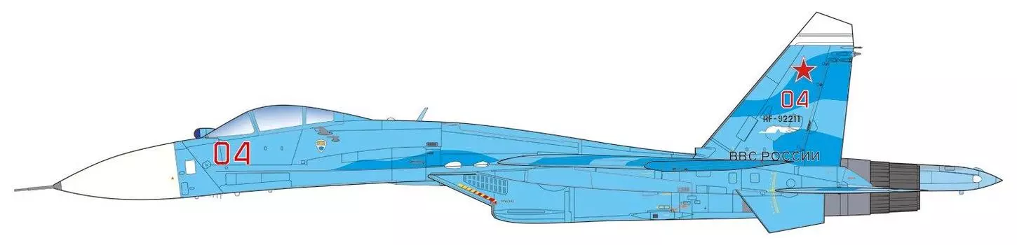 Platz Aviation Model Special Selection Series Flanker B Update Пластиковая модель 1/72 Су-27СМ2/3 АЕ-5