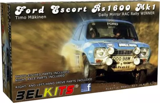 Platz Belkit Ford Escort RS1600 1973 RAC Rally Winner Пластиковая модель BEL006 1/24 MK.I