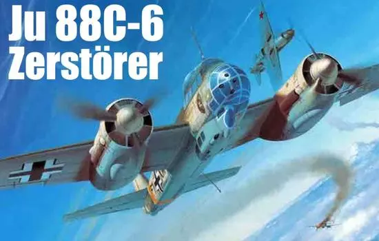 Platz DR5536 Люфтваффе Ju88 истребитель-истребитель пластиковая модель 1/48 WW.II C-6