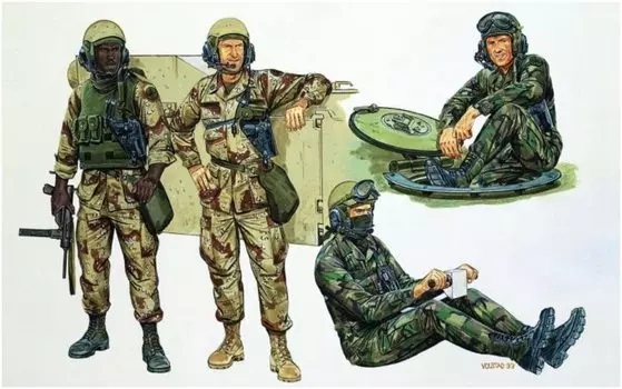 Platz Dragon US Army Tank Crew Set Gulf War Plastic Model DR3020 1/35