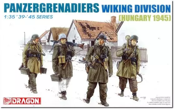 Platz Dragon WW2 немецкая танковая дивизия Ваффен СС Викинг зимнее снаряжение Венгрия 1945 плановая модель DR6194 1/35 (Человек)