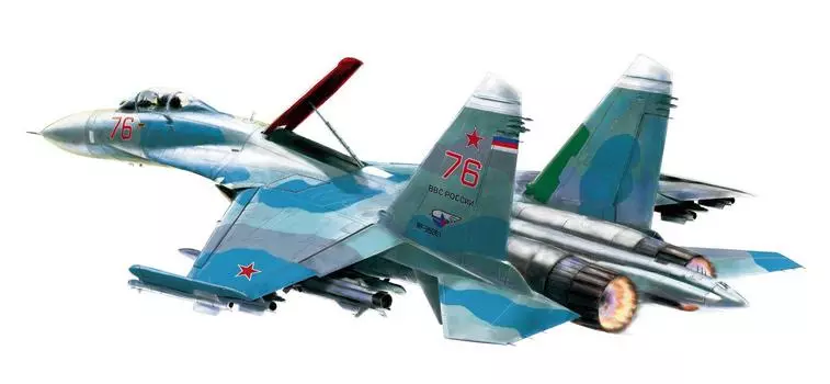 Platz Flanker B Пластиковая модель 1/72 Су-27СМ АЕ-2
