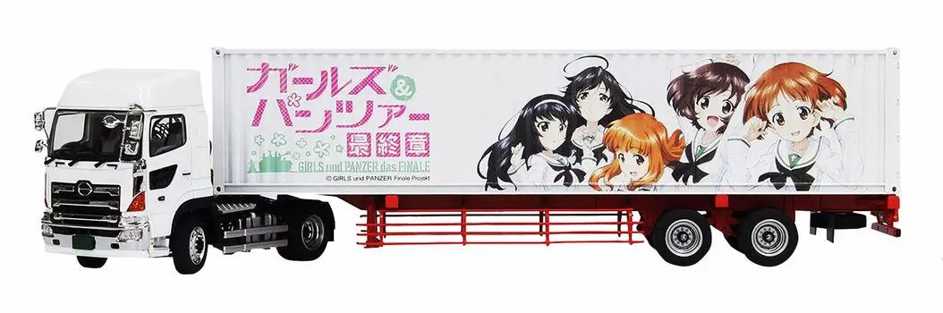 Platz Girls Panzer Final Chapter Scale Character Container Angler Team Полный набор с головой трактора Завершенный продукт и 1/50 (40 футов) ГПСП-4