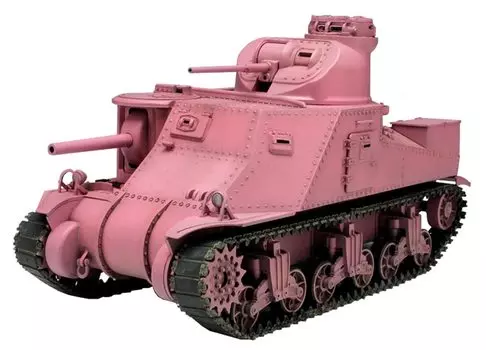 PLATZ Girls Panzer M3 Medium Tank Lee Rabbit Team 10th Anniversary Special Edition Пластиковая модель Масштаб Литье Цветной Пластик и 1/35 (розовый) ГП-76