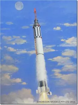Platz Horizon Model первая пилотируемая космическая ракета Mercury Redstone Пластиковая модель NM2004 1/72 Американская (Космический корабль)