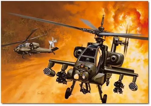 PLATZ Italeri American Apache Attack Helicopter Plastic Model IT0159 1/72 AH-64 (Helicopter)