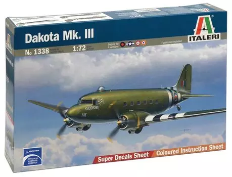 Platz Italeri Британский военный самолет Дакота Пластиковая модель IT1338 1/72 Вторая мировая война Mk.III (Самолет)
