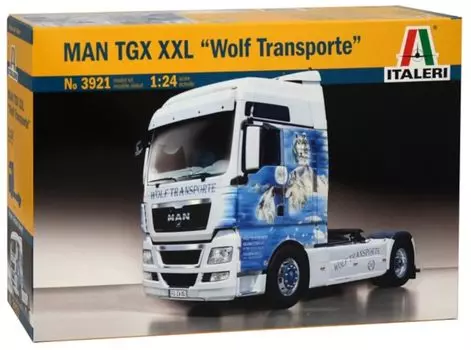 Platz Italeri MAN TGX XXL Wolf Transport тягач голова пластиковая модель IT3921 1/24 (Машина)