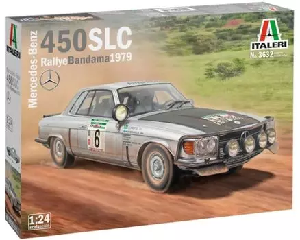 Platz Italeri Mercedes 450 SLC Rally Bandama 1979 Японская версия с руководством пользователя, пластиковая модель IT3632 1/24 (Берег Слоновой Кости)