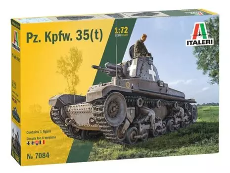 Platz Italeri немецкий армейский легкий танк пластиковая модель IT7084 1/72 Pz.Kpfw.35(T)