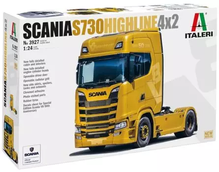 Platz Italeri Scania S730 Highline Тягач Голова Пластиковая Модель IT3927 1/24 42