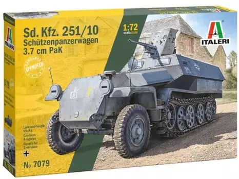 Platz Italeri WW2 Германия пластиковая пушка модель IT7079 1/72 Sd.Kfz.251/10 3,7см противотанковая самоходная