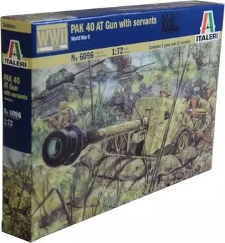 Platz Italeri WW2 немецкая пушка PAK40 артиллерийская пластиковая модель IT6096 1/72 противотанковая и