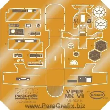 Platz Paragraphics Colonial Viper MkVII детали PGX144 Пластиковые детали модели 1/32 фототравление