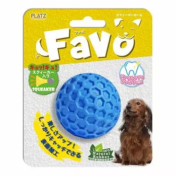 PLATZ PET SUPPLISES FUN Dog Toy Favo Squeaker Ball Blue & синий