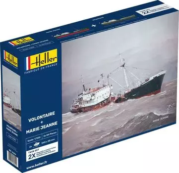Platz Heller Trawler Villontaire Marie Jeanne Set of 2 Plastic Models HE85604 1/200 & (Ship)
