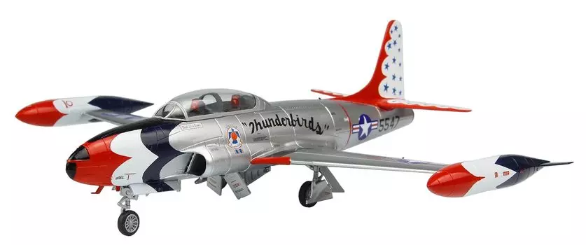 PLATZ Учебный самолет ВВС США Shooting Star Thunderbirds Пластиковая модель 1/72 T-33A AC-52
