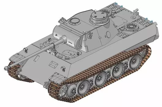 Platz Вторая мировая война немецкая армия Panther D тип V2 2-я пластиковая модель DR6822 1/35 (Прототип автомобиля)