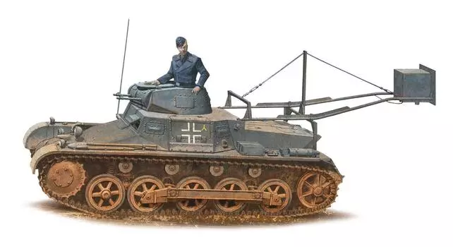Platz Вторая мировая война немецкая армия танк Panzer I тип B взрывная установка машина пластиковая модель CH6480 1/35
