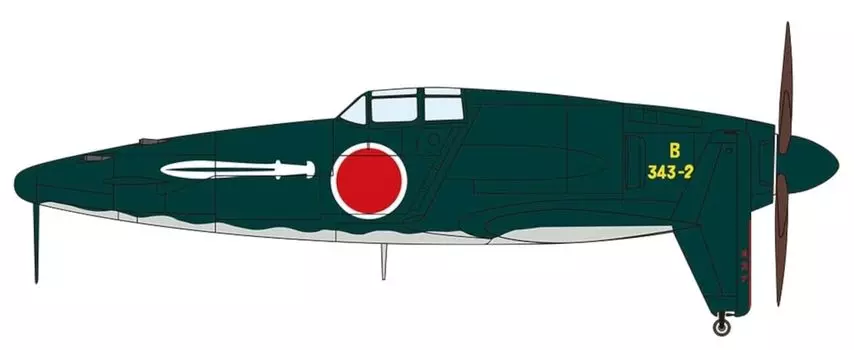 PLATZ WW2 Japanese Local Fighter J7W Shinden Sword Corps for Actual Set of 2 Plastic Model Assembly Kit 1/144 (Specifications Deployment) PF-82
