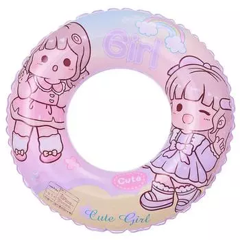 Плавание Детский Круг Мультяшный Милый Узор Девочки Увеличенный Утолщенный И NO.60(10-25KG)