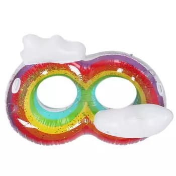 Плавание двух человек Радуга облако надувной ПВХ бассейн труба для вечеринки на пляже