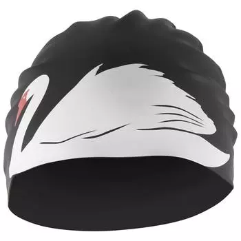 Плавание Силиконовая Водонепроницаемая Шапочка Взрослые Мультяшная Шапочка для Плавания Бассейн Дайвинг Защита УшейЧерный