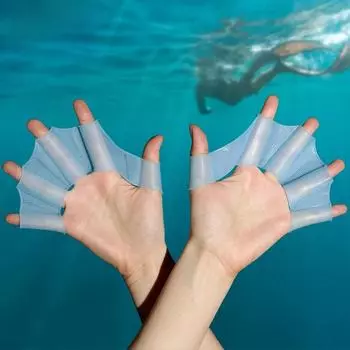 Плавательные флип-доски, тренировочные перчатки, гребля для фристайла, матросская ладонь, силиконовый коврик для ладони, утки, кончики пальцев, оборудование для дайвинга S