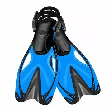 Плавательные ласты для детей с регулируемыми пряжками, ласты для подводного плавания, силиконовые туфли для подводного плавания, детское снаряжение для плавания и подводного плавания красный