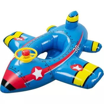 Плавательный бассейн для детей, поплавок для плавания, детский брезентовый плавательный круг с рулевым колесом, надувное портативное летнее плавание в воде на открытом воздухе 100*92*38cm синий