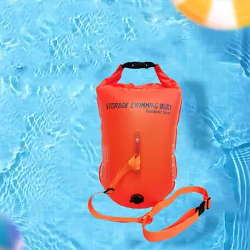 Плавательный буй-поплавок и сухой мешок, хорошо видимый для триатлонистов, рафтеров, спасателей single airbag belt