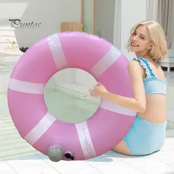 Плавательный круг для взрослых, надувной круг для плавания, износостойкий круг для водных видов спорта, обучения плаванию, вечеринки в бассейне оранжевый