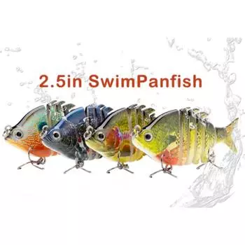 Плавательный лоток для рыбы, 2,5 дюйма/0,34 унции, твердые приманки для плавания Bluegill, многосоставная приманка для ловли форели и окуня в пресной и соленой воде a